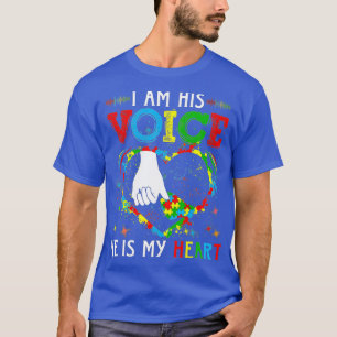 Camiseta Autismo Consciência Eu Sou Sua Voz Mãe E Filho 