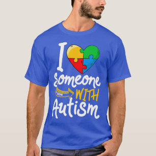 Camiseta Autismo Consciência Filho Engraçado Eu Amo Alguém