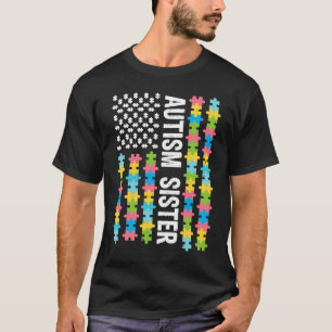 Camiseta Autismo Consciência Irmã Sou uma Irmã Orgulhosa Vi