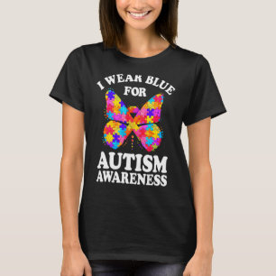 Camiseta Autismo Consciência Mês Azul Eu Visto Azul Para Au