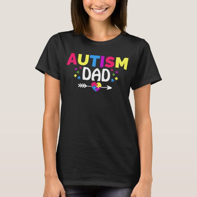 Camiseta Autismo Consciência Mês Correspondência Familiar A (Frente)