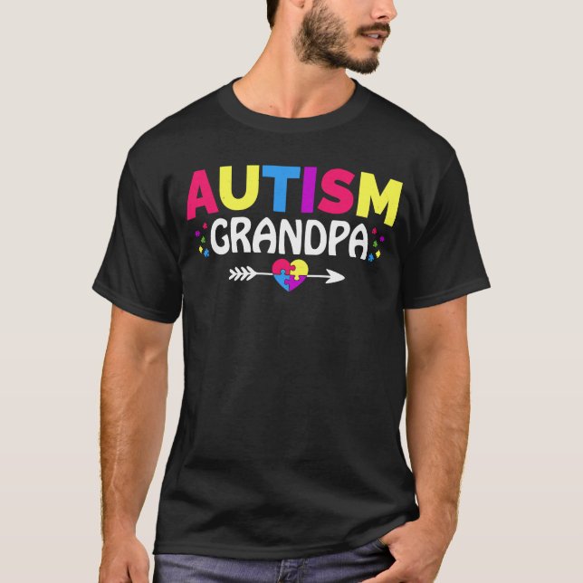 Camiseta Autismo Consciência Mês Correspondência Familiar A (Frente)