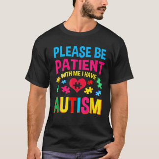 Camiseta Autismo Consciência Por Favor Seja Paciente Comigo
