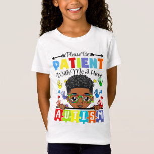 Camiseta Autismo Consciência Por Favor Seja Paciente Comigo