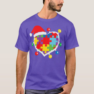 Camiseta Autismo Consciência Quebra-cabeça Xmas Autista