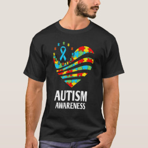 Camiseta Autismo ConsciênciaCoração Apoio a Mulheres