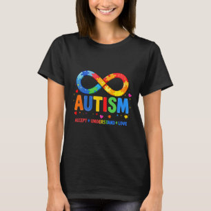 Camiseta Autismo Conscientista Accept Compreende Amor Com A