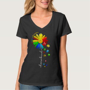 Camiseta Autismo Conscientista Daisy Flower Escolher Tipo