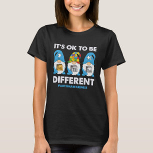 Camiseta Autismo Conscientista Mês Gnomos Está Tudo Bem Ser