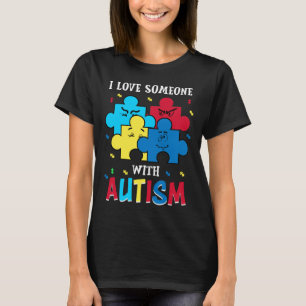 Camiseta Autismo Conscientista Tee Engraçado Eu Amo Alguém