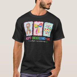 Camiseta Autismo Conscientização Aceitar Compreender Amor F