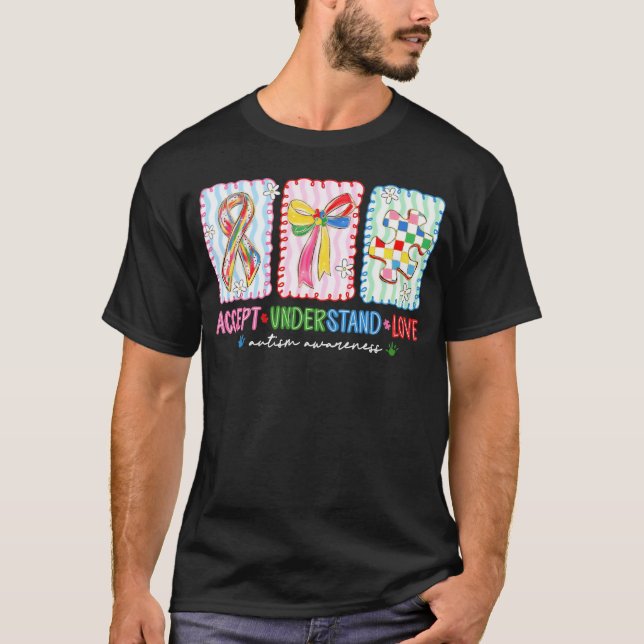 Camiseta Autismo Conscientização Aceitar Compreender Amor F (Frente)
