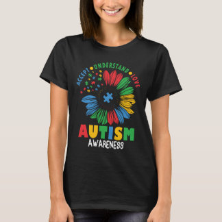 Camiseta Autismo Conscientização Puzzle Girassol Neurodiver