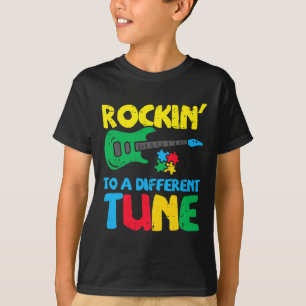 Camiseta Autismo Da Guitarra De Oscilações Diferentes M