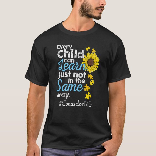 Camiseta Autismo Da Vida De Conselheiro Cada Criança Pode A (Frente)