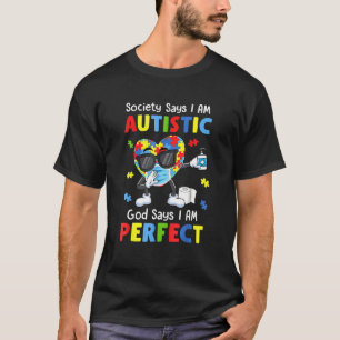 Camiseta Autismo Dabbing Society diz que eu sou autista Deu