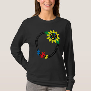 Camiseta Autismo de girassol Mês de consciência e adepto