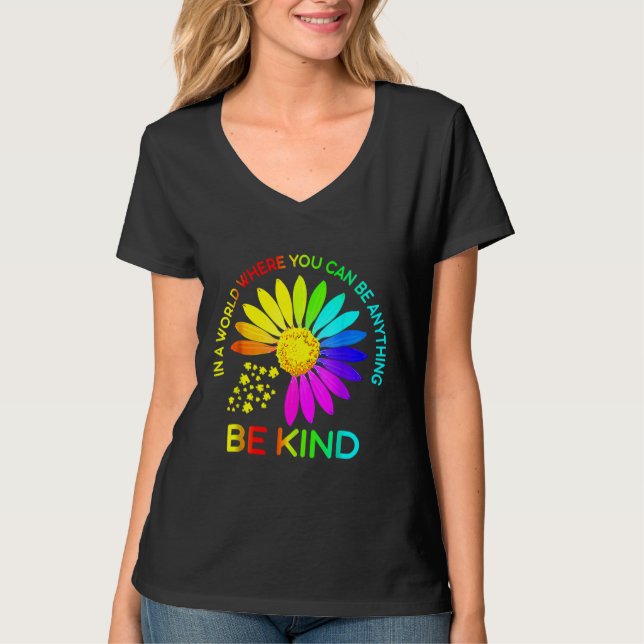 Camiseta Autismo De Girassol Seja Quebra-cabeça (Frente)