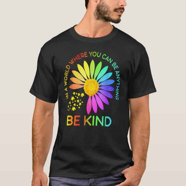 Camiseta Autismo De Girassol Seja Quebra-cabeça (Frente)