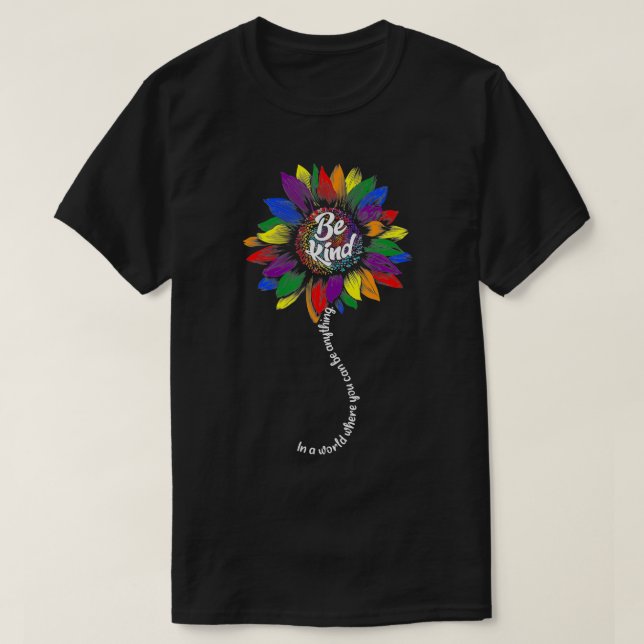 Camiseta Autismo De Girassol Seja Quebra-cabeça (Frente do Design)