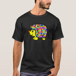 Camiseta Autismo de Ouriço-Cacheiro Puzzle Quebra-Cabeça Me