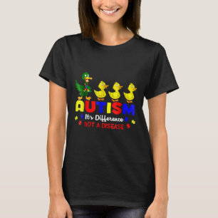 Camiseta Autismo De Pato Consciente De Que É Diferente Não 