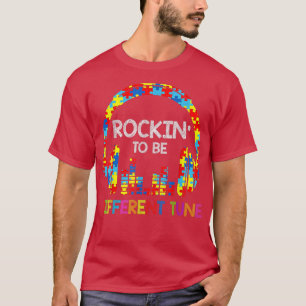 Camiseta Autismo De Quebra-cabeça De Fone De Ouvido Com Um 