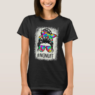 Camiseta Autismo de Quebra-cabeça do Mão Mensageiro da Vida
