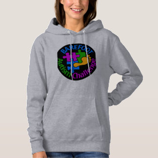 Camiseta Autismo Desafio o capuz feminino