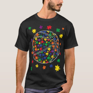 Camiseta Autismo desportivo Autismo de quebra-cabeça basque