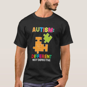 Camiseta Autismo Diferente Não Defeituoso Suporte A Espectr