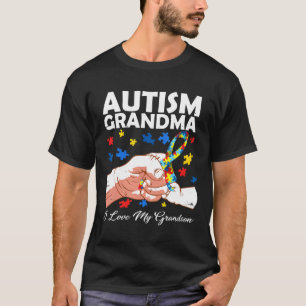 Camiseta Autismo-Divertido Autismo Avó Eu Amo Meu Neto Awa