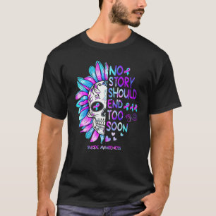 Camiseta Autismo Do Crânio De Girassol Nenhuma História Dev