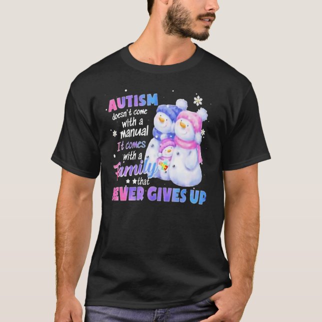Camiseta Autismo Doesnu2019t Vem Com Um Manual Que Vem Com (Frente)