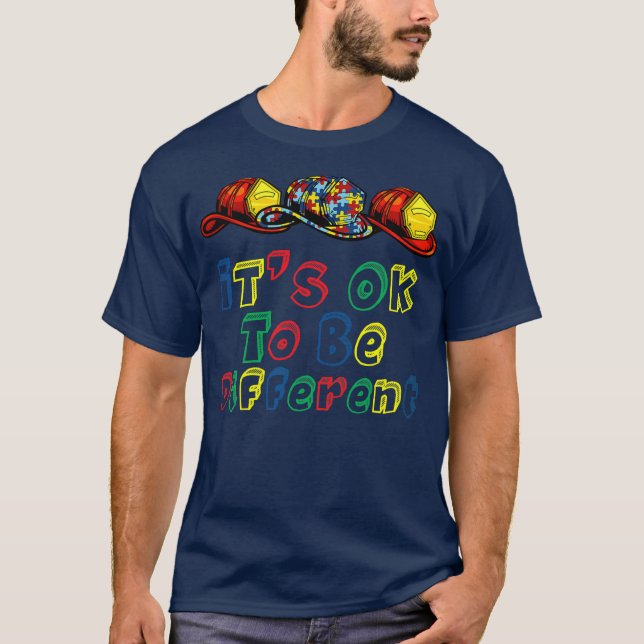 Camiseta Autismo dos Bombeiros do Capacete Autismo  (Frente)