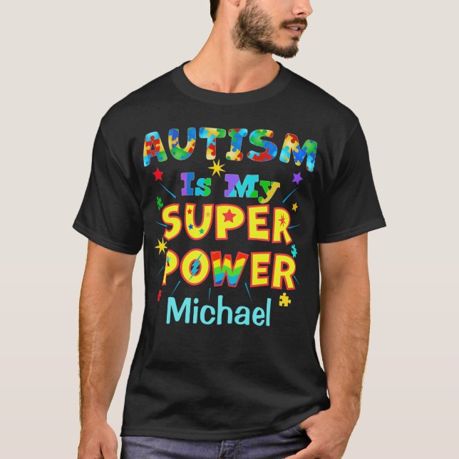 Camiseta Autismo É Meu Super Poder (Frente)