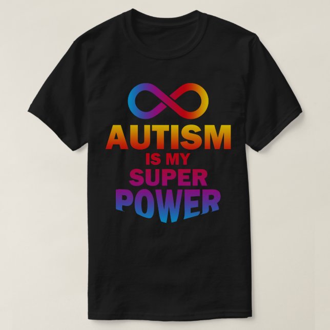 Camiseta Autismo é meu super poder colorido (Frente do Design)