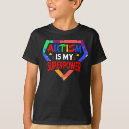 Camiseta Autismo É Meu Super Poder, Presente De Consciência