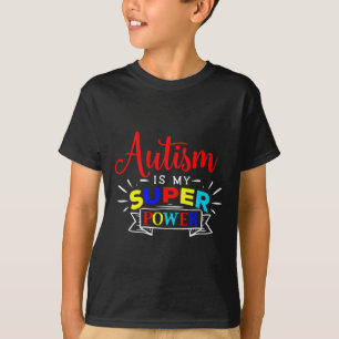 Camiseta Autismo É Meu Superpoder - Disabi Autista Colorido