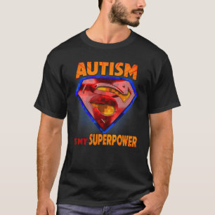 Camiseta Autismo É Meu Superpoder Super-Herói Autismo Peça