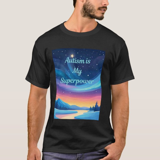 Camiseta Autismo é minha superpotência (Frente)