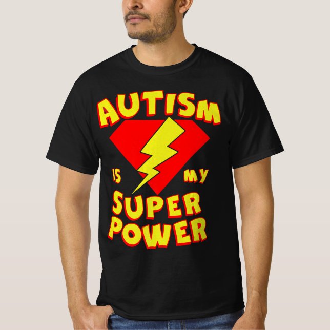 Camiseta Autismo é o meu super-herói de poder, Awarenes (Frente)