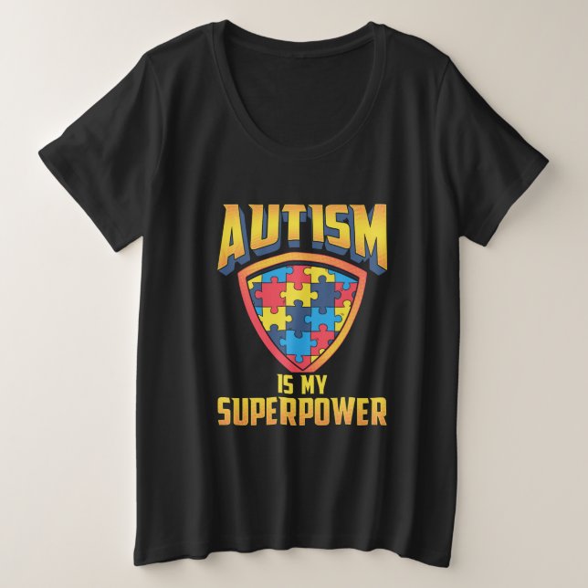 Camiseta Autismo É O Meu Super-Quebra-cabeça (Frente do Design)