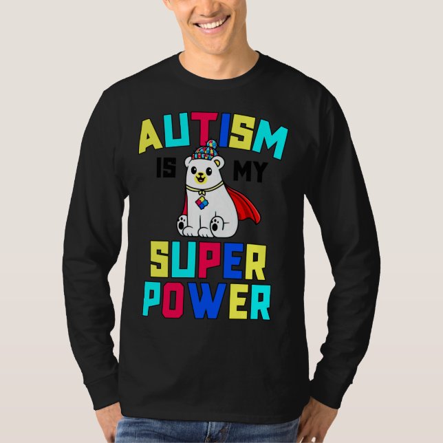 Camiseta Autismo É O Meu Superpoder Crianças Sensibilizam S (Frente)