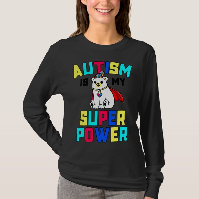 Camiseta Autismo É O Meu Superpoder Crianças Sensibilizam S (Frente)