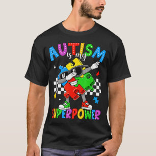 Camiseta Autismo é superpoder consciência do autismo dabbin