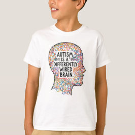 Camiseta Autismo é uma citação de arte de linha cerebral co