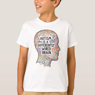Camiseta Autismo é uma citação de arte de linha cerebral co