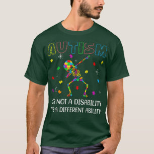 Camiseta Autismo É uma habilidade diferente abater esquelet