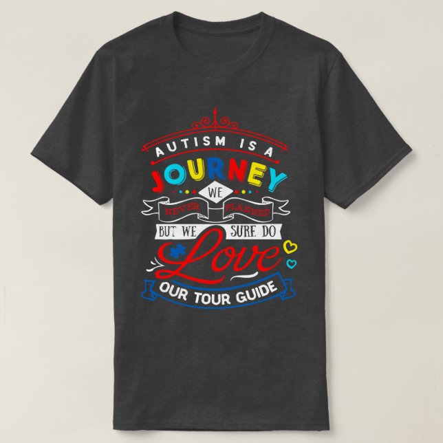Camiseta Autismo é uma jornada (Frente do Design)